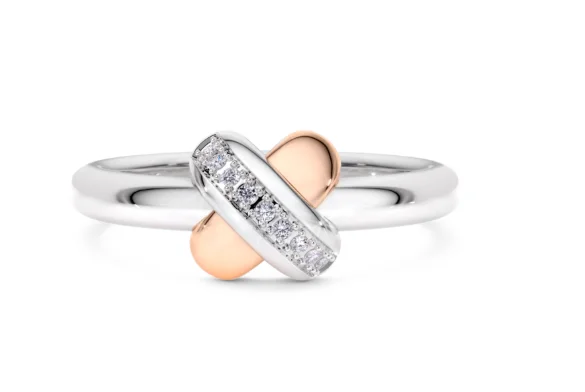 Кольцо Tirisi Kisses TM1138D(2P)/50 розовое золото 0.11гр, серебро 2.98гр 15.5р купить,130000