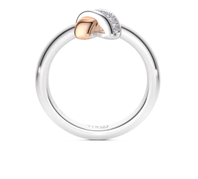 Кольцо Tirisi Kisses TM1138D(2P)/50 розовое золото 0.11гр, серебро 2.98гр 15.5р купить,130000