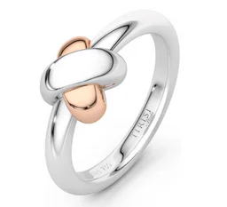 Кольцо Tirisi KissesTM1137(2P)/53 розовое золото 0.11гр, серебро 3.52гр 17р