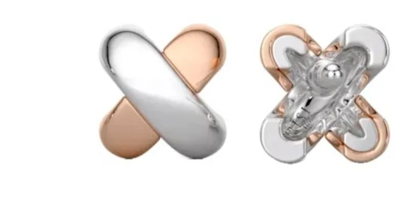 Серьги Tirisi Kisses TM7105(2P) розовое золото 0,19гр, серебро 0,92гр купить,80000