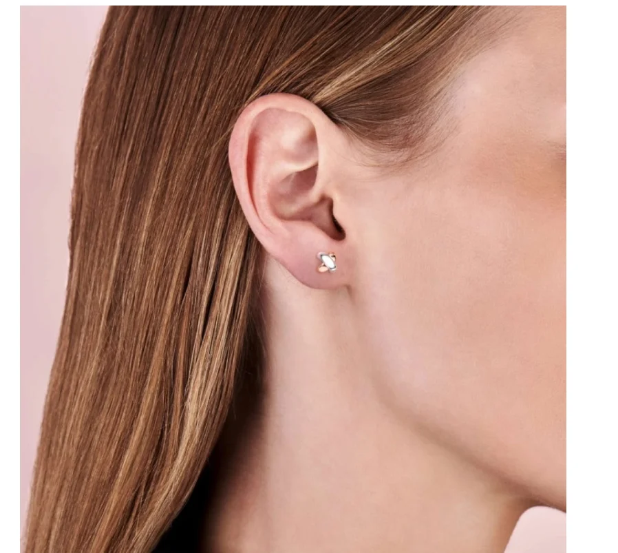 Серьги Tirisi Kisses TM7105(2P) розовое золото 0,19гр, серебро 0,92гр купить,80000