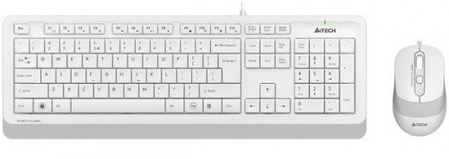 Клавиатура+мышь A4tech Fstyler F1010 серо-белая