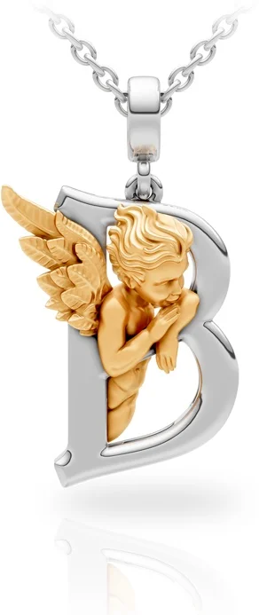 Колье Carrera y Carrera My Angel буква В 0085.3 белое и желтое золото 5.89гр 45см - ForteMarket Колье Carrera y Carrera My Angel буква В 0085.3 белое и желтое золото 5.89гр 45см купить,1915000