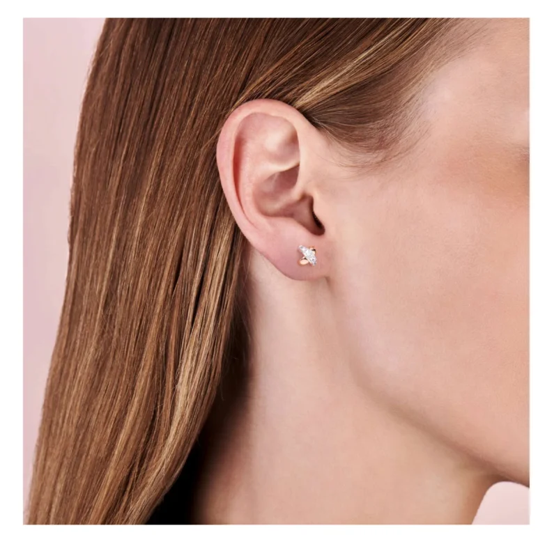 Серьги Tirisi Kisses TM7106D(2P) розовое золото 0,21гр, серебро 0,95гр купить,NaN
