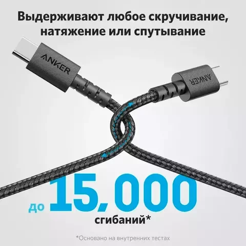 Дата-кабель Anker PowerLine Select+ USB-C->USB-C A8032H11 Black