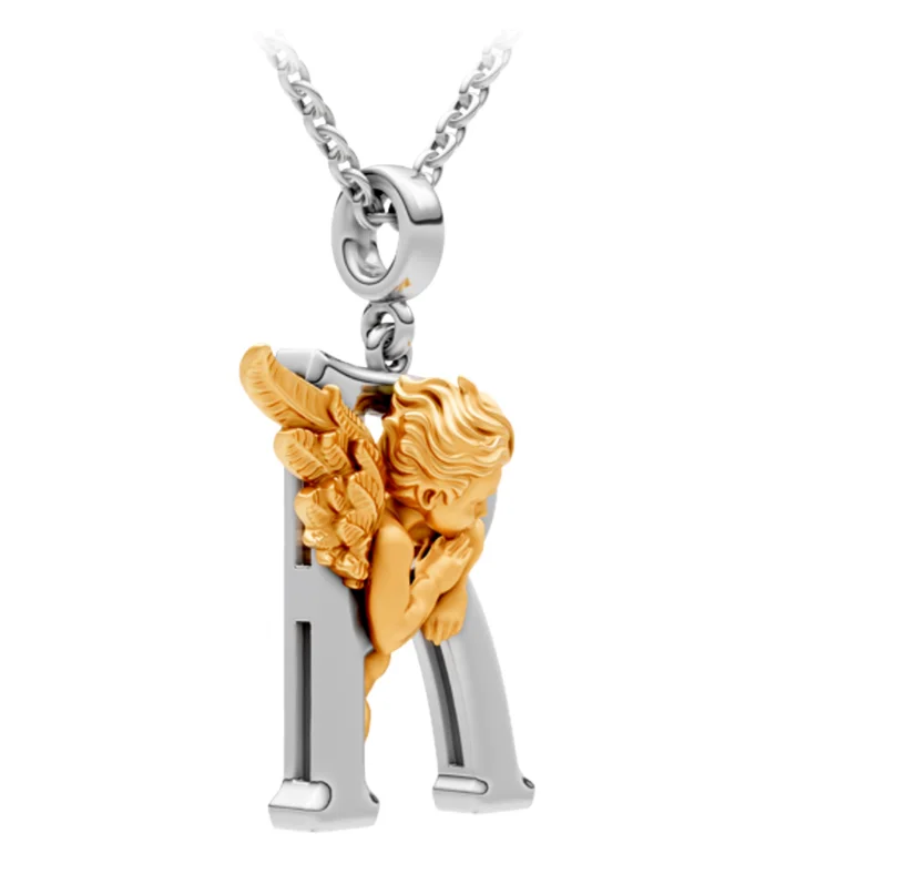 Колье Carrera y Carrera My Angel буква R 0101.3 белое и желтое золото 5.38гр 45см купить,1915000