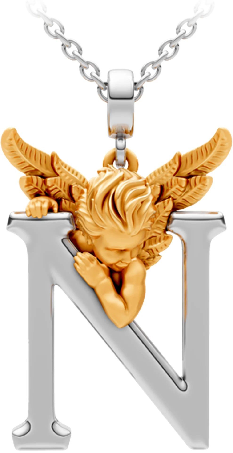 Колье Carrera y Carrera My Angel буква N 0097.3 белое и желтое золото 6.31гр 45см купить,1915000