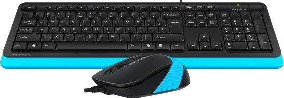 Клавиатура+мышь A4tech Fstyler F1010 черно-синяя купить,0