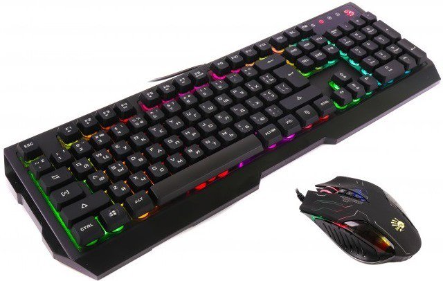 Клавиатура+мышь A4Tech Bloody Q1300 черная купить,0