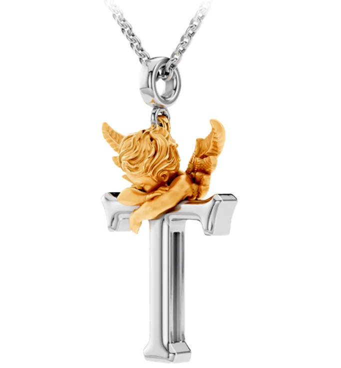 Колье Carrera y Carrera My Angel буква T 0103.3 белое и желтое золото 5.33гр 45см - ForteMarket Колье Carrera y Carrera My Angel буква T 0103.3 белое и желтое золото 5.33гр 45см купить,1915000