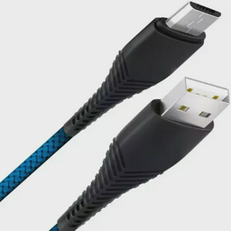 Кабель для телефона BoraSCO 38501 Fishbone Type-A to micro USB, 3A. 1m. Blue 