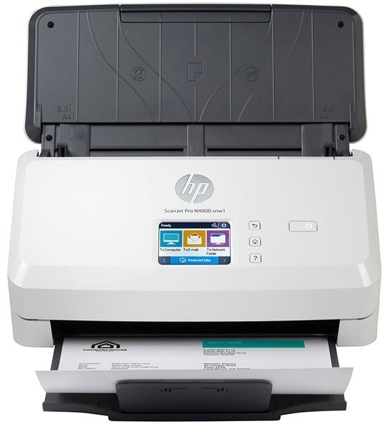 Сканер HP ScanJet Pro N4000 snw1 6FW08A белый