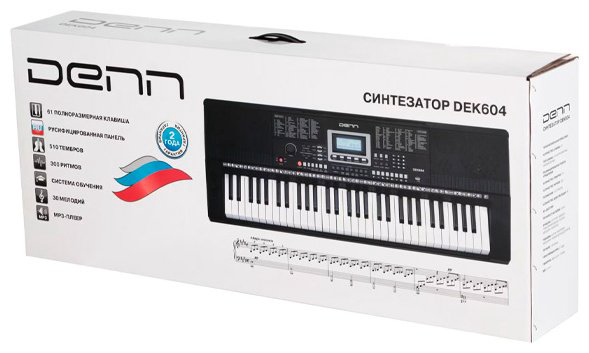 Синтезатор DENN DEK604 черный купить,NaN