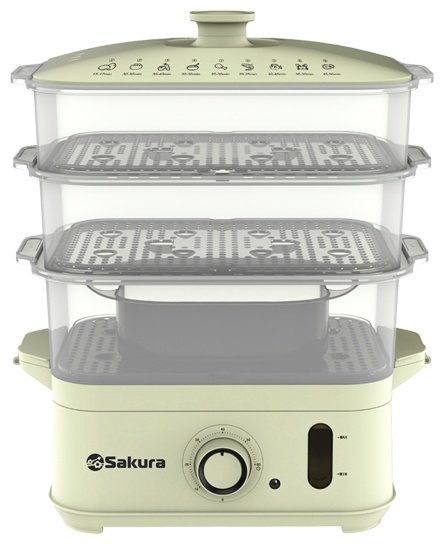 Пароварка SAKURA SA-7217W 14 л. белый