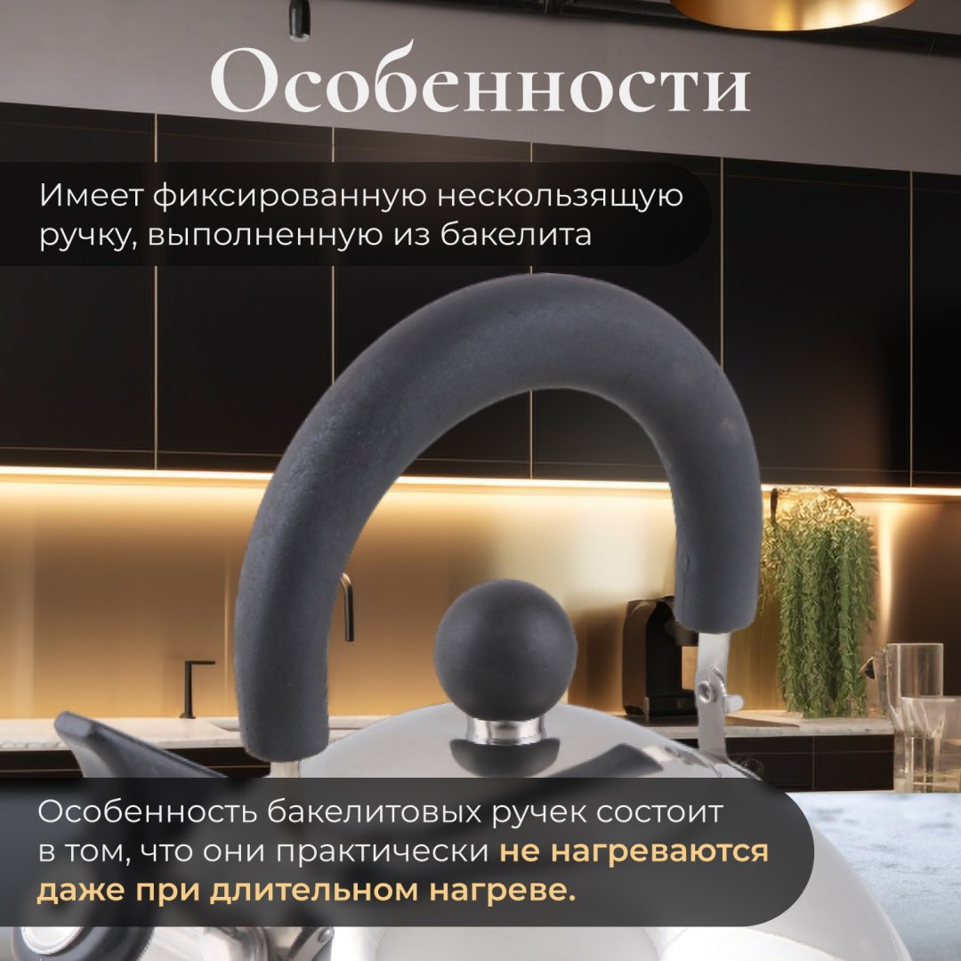 PERFECTO LINEA чайник 52-121518 2.5 л, нержавеющая сталь - ForteMarket PERFECTO LINEA чайник 52-121518 2.5 л, нержавеющая сталь купить,0