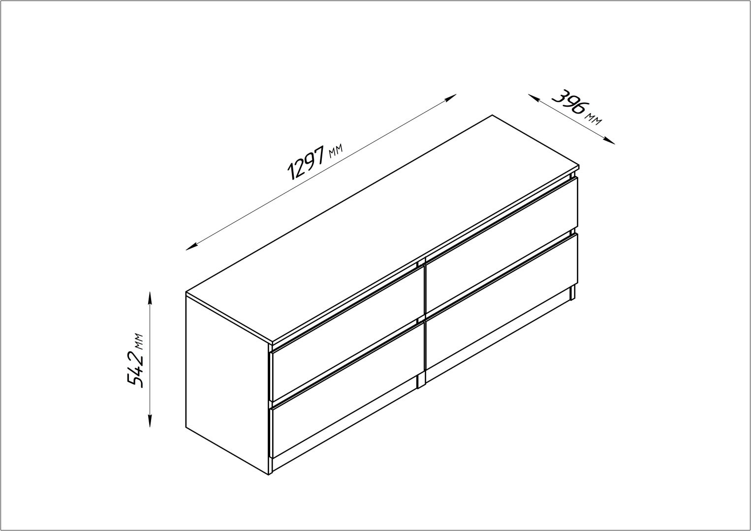 ТВ-тумба напольная Гуд Лакк КАС-10, 129.7x54.2x39.6 см, белый купить,NaN