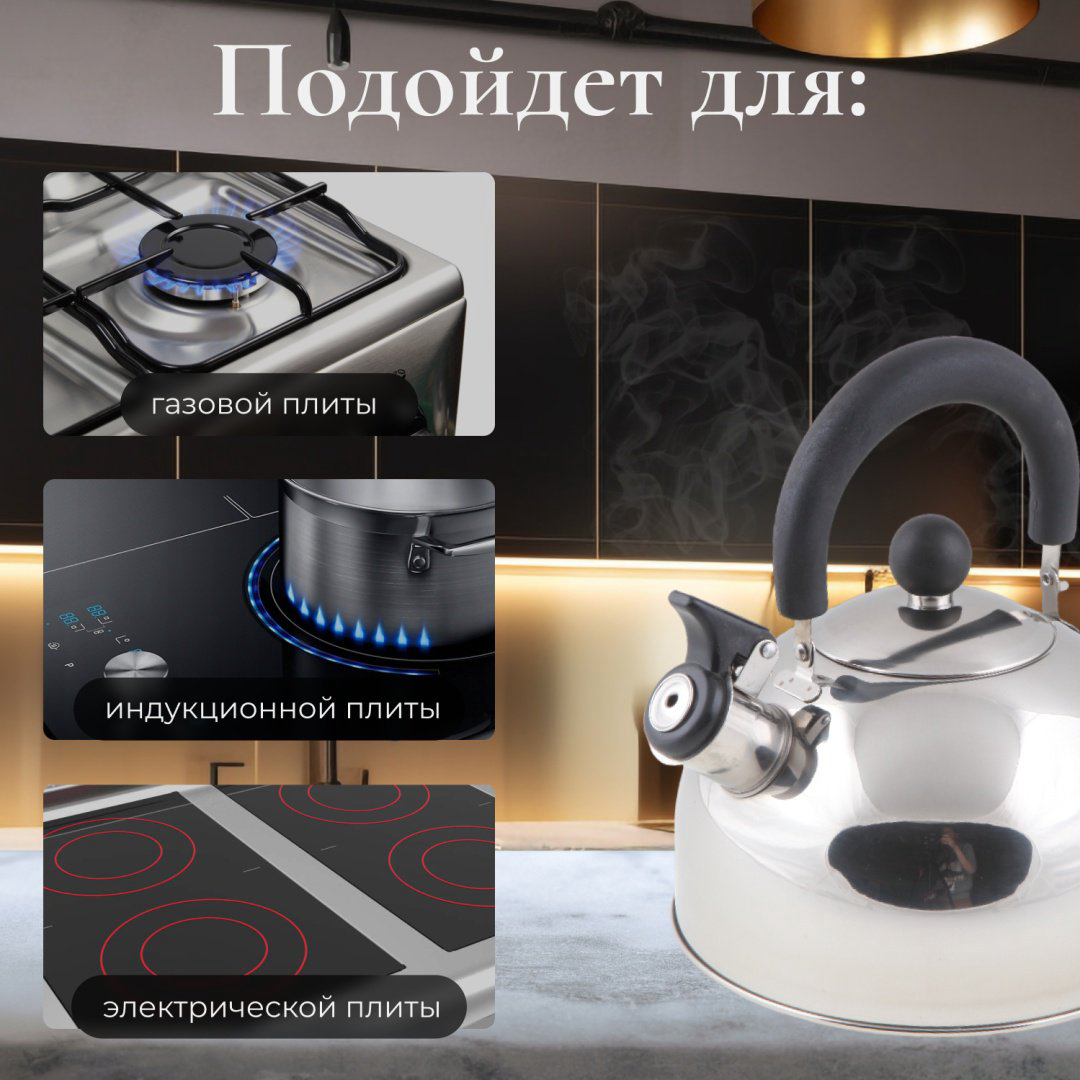 PERFECTO LINEA чайник 52-121518 2.5 л, нержавеющая сталь купить,NaN