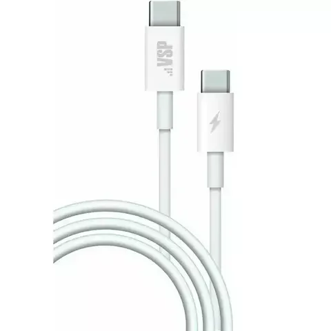 Кабель для телефона BoraSCO 38526 Type-C  to Type-C, 3A 1m Power Delivery White