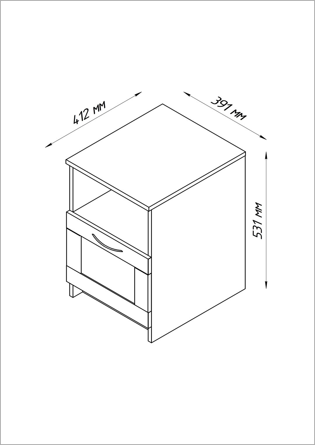 Тумба Гуд Лакк СИР-01, 39x53x41.2 см, белый - ForteMarket Тумба Гуд Лакк СИР-01, 39x53x41.2 см, белый купить,0