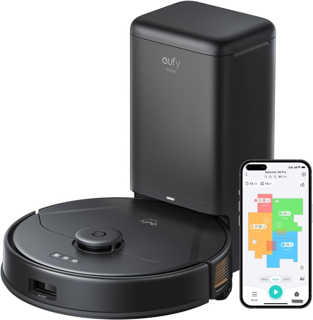Робот-пылесос EUFY Clean X8 Pro Robotic Vacuum черный
