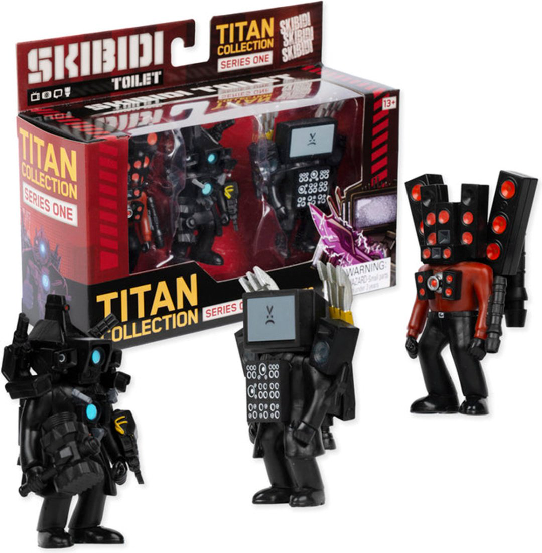 Фигурка Bonkers Toys Skibidi Toilet Titan 15 см 3 шт
