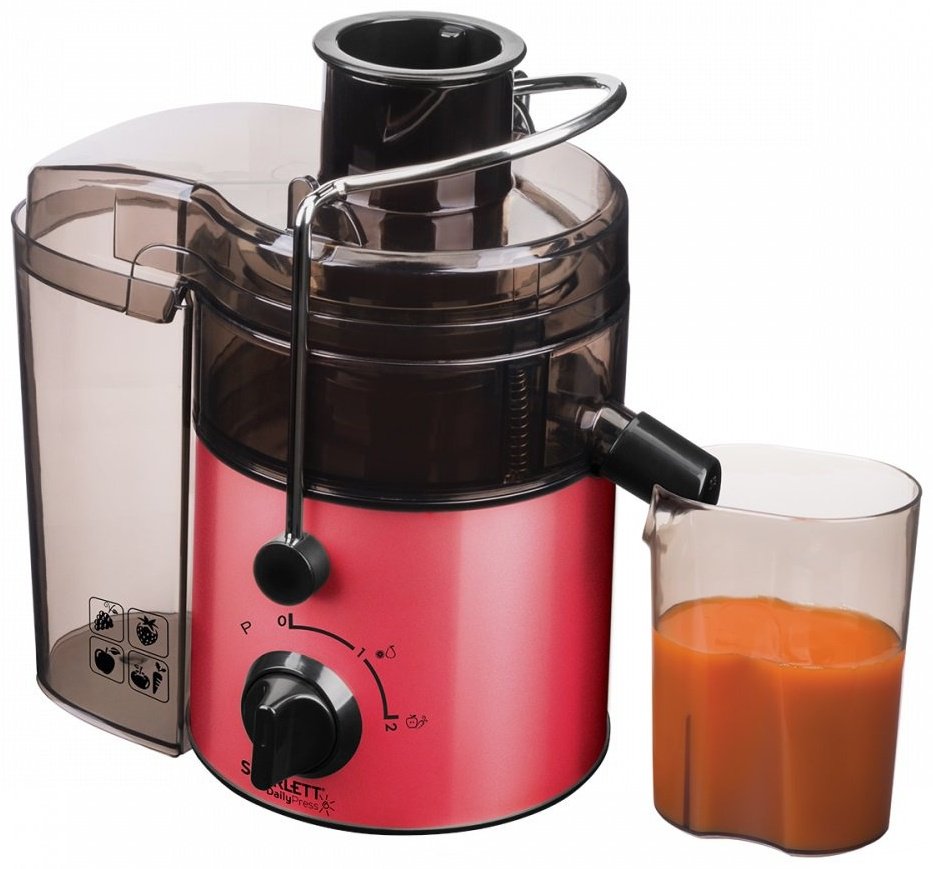 Соковыжималка Scarlett SC-JE50S19 черный, красный - ForteMarket Соковыжималка Scarlett SC-JE50S19 черный, красный купить,0