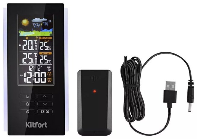 Метеостанция Kitfort КТ-3378 черный - ForteMarket Метеостанция Kitfort КТ-3378 черный купить,0