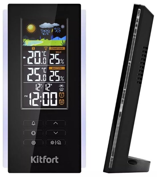 Метеостанция Kitfort КТ-3378 черный - ForteMarket Метеостанция Kitfort КТ-3378 черный купить,0
