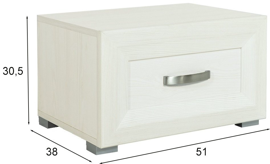 Тумба BRW Брест Мальта КОМ1S, 51x30.5x38 см, белый купить,NaN