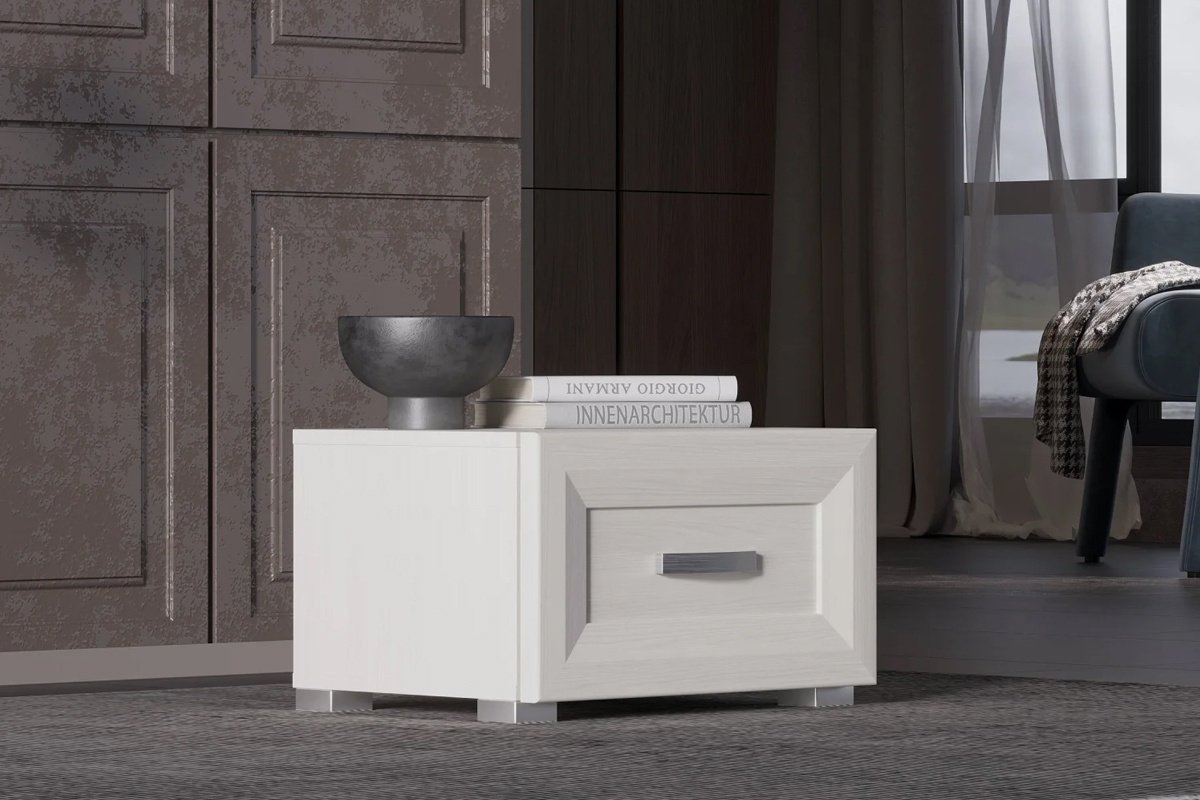 Тумба BRW Брест Мальта КОМ1S, 51x30.5x38 см, белый купить,0