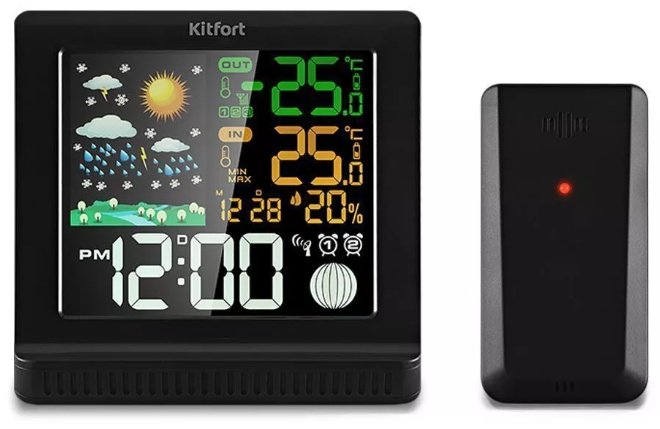 Метеостанция Kitfort КТ-3382 черный - ForteMarket Метеостанция Kitfort КТ-3382 черный купить,0