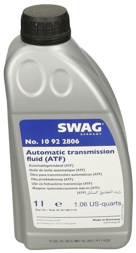 Масло полусинтетическое Swag Automatic Transmission Fluid(ATF) 1 л купить,NaN