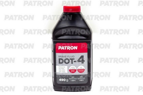 Тормозная жидкость гликолевая PATRON DOT 4 0.49 л