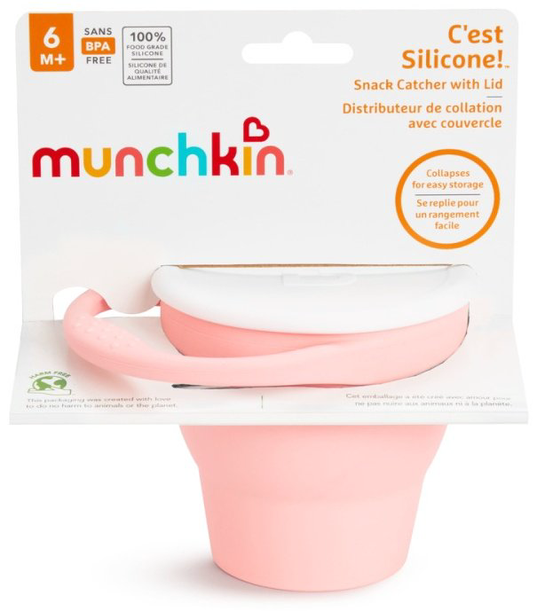 Контейнер Munchkin 90181 , силикон, розовый купить,NaN