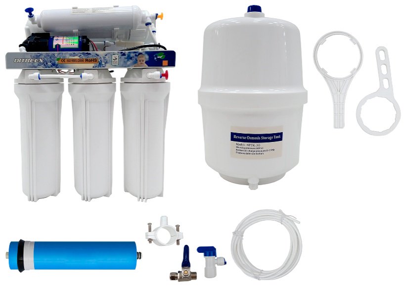 Система обратного осмоса DITREEX RO50-A plastic, степеней очистки: 5