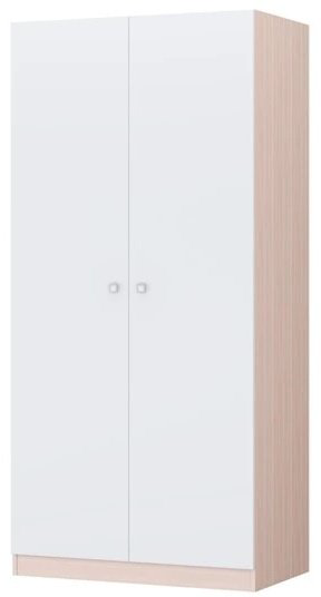 Распашной шкаф Polini kids Simple УТS00027840, 89x190х51.6 см, белый купить,NaN