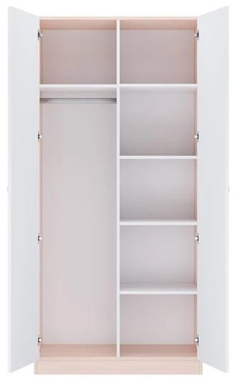 Распашной шкаф Polini kids Simple УТS00027840, 89x190х51.6 см, белый купить,NaN