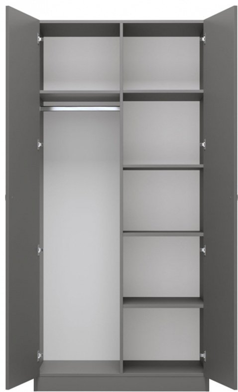 Распашной шкаф Polini Simple, 89.8x190х51.6 см, серый - ForteMarket Распашной шкаф Polini Simple, 89.8x190х51.6 см, серый купить,0