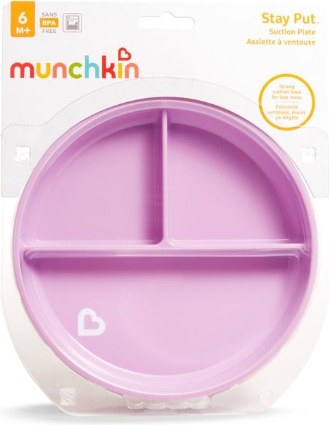 Тарелка Munchkin Stay Put 11213 , пластик/резина, лавандовый - ForteMarket Тарелка Munchkin Stay Put 11213 , пластик/резина, лавандовый купить,0