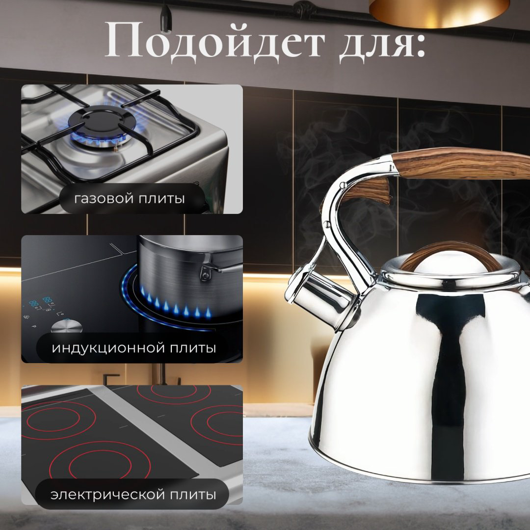 PERFECTO LINEA чайник 52-330001 3 л, нержавеющая сталь купить,NaN