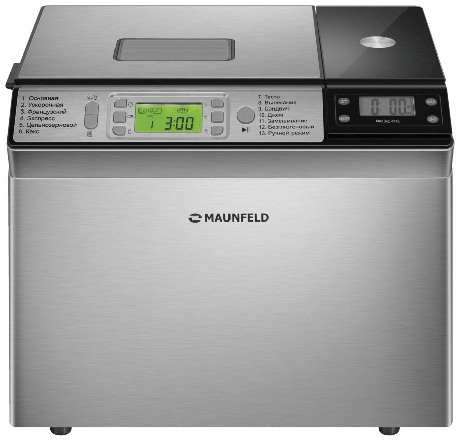 Хлебопечь MAUNFELD MBM-900DSS серебристый купить,0