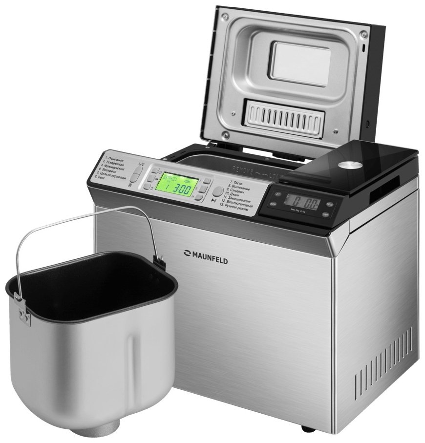 Хлебопечь MAUNFELD MBM-900DSS серебристый купить,0