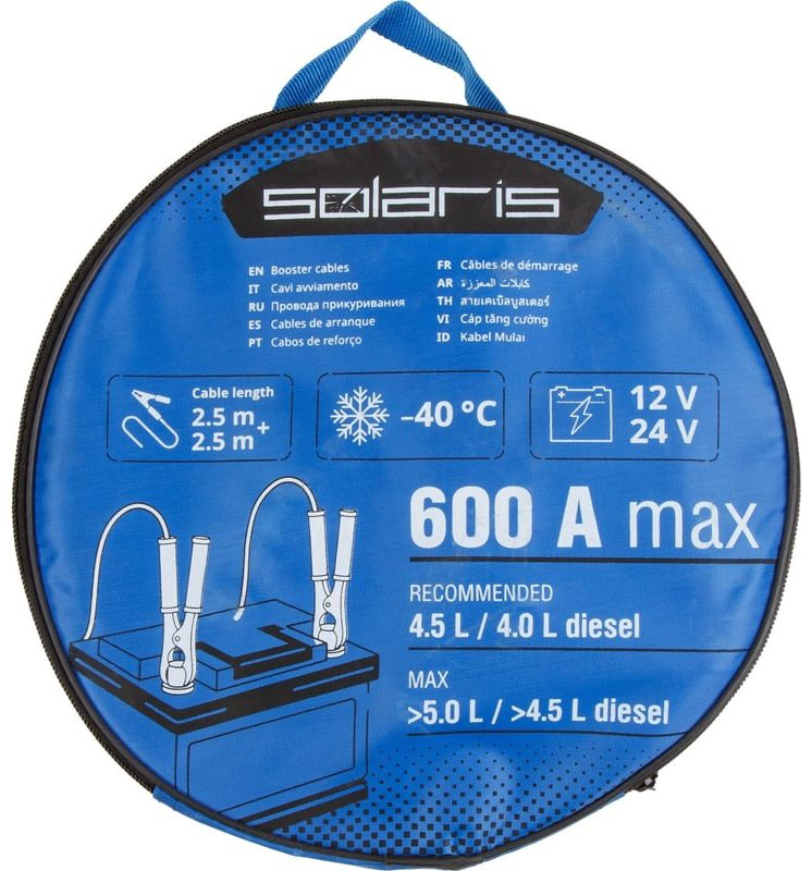Solaris пусковые провода SL2910-3 600 А купить,NaN