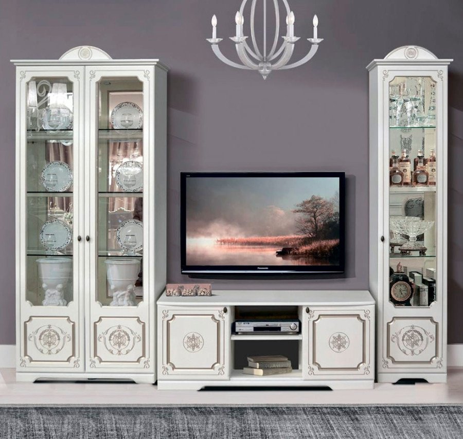 ТВ-тумба напольная Sanflor Лейли, 150x54.5x55.2 см, кремовый, золотой - ForteMarket ТВ-тумба напольная Sanflor Лейли, 150x54.5x55.2 см, кремовый, золотой купить,0