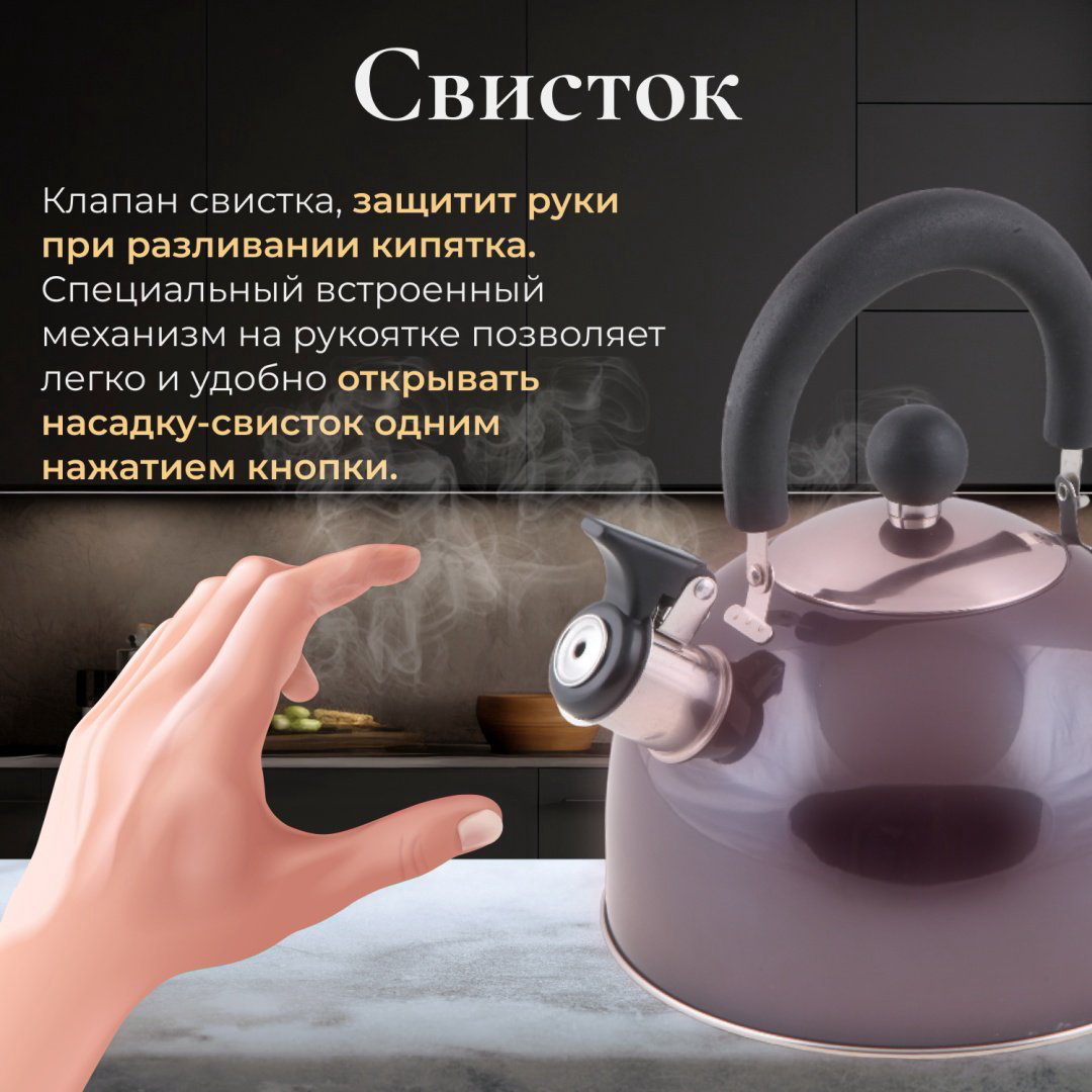 PERFECTO LINEA чайник 52-121516 2.5 л, нержавеющая сталь купить,NaN