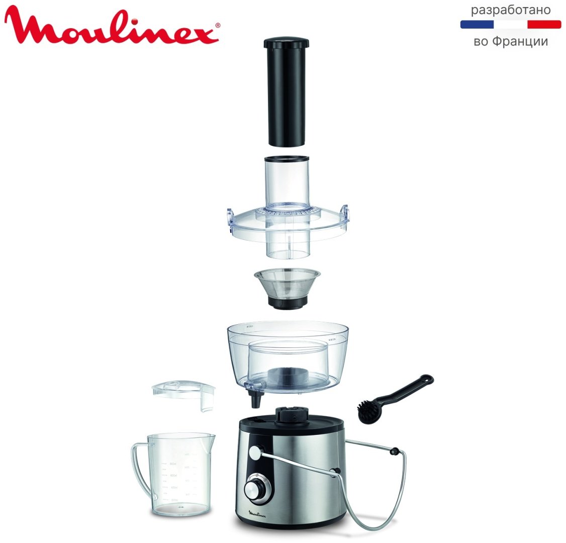 Соковыжималка Moulinex Juice Express JU550D10 серебристый купить,0