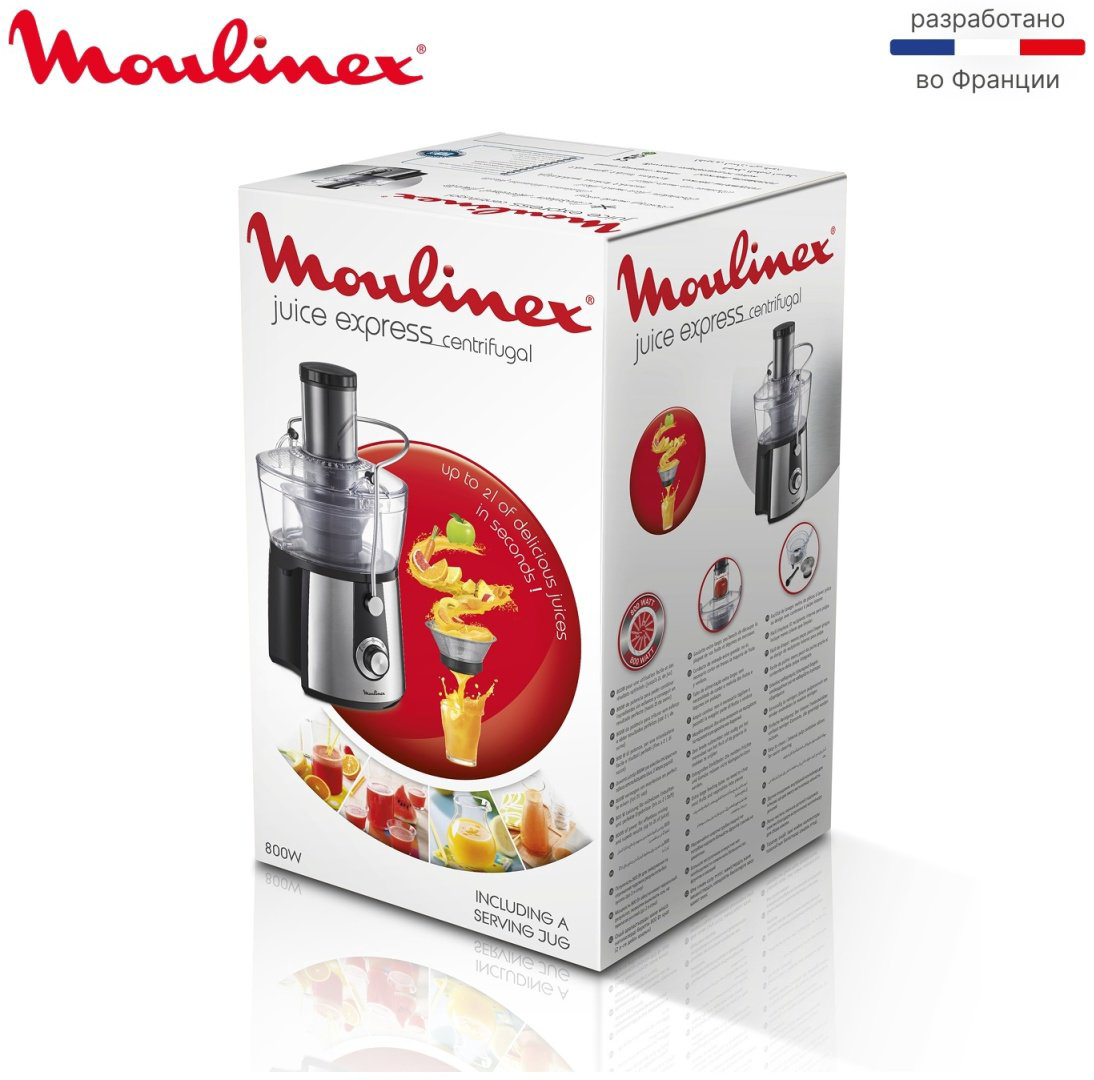 Соковыжималка Moulinex Juice Express JU550D10 серебристый купить,NaN