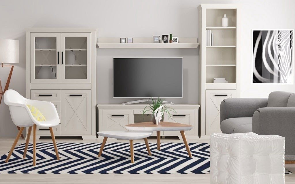 Шкаф-витрина Гербор Марсель REG2W4S1D 182х117х45.5см бежевый купить,NaN