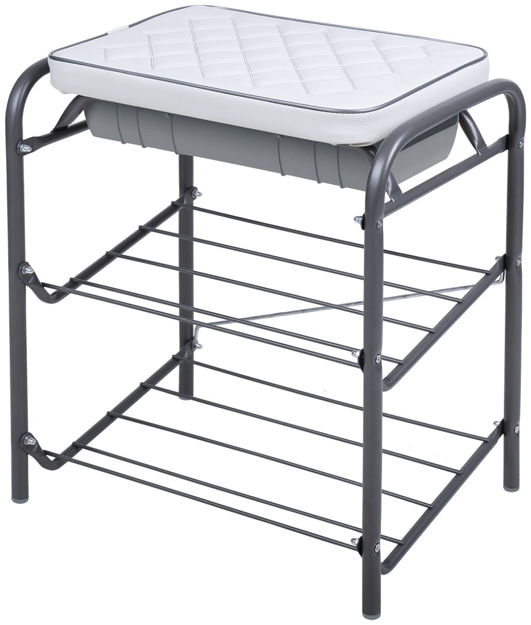 Обувница Nika 44x33x51.6см серый купить,NaN