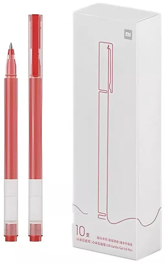 Ручка гелевая Xiaomi High-capacity MJZXB02WCHW / BHR8863GL 10 шт, 0.5 мм, цвет чернил красный купить,1990